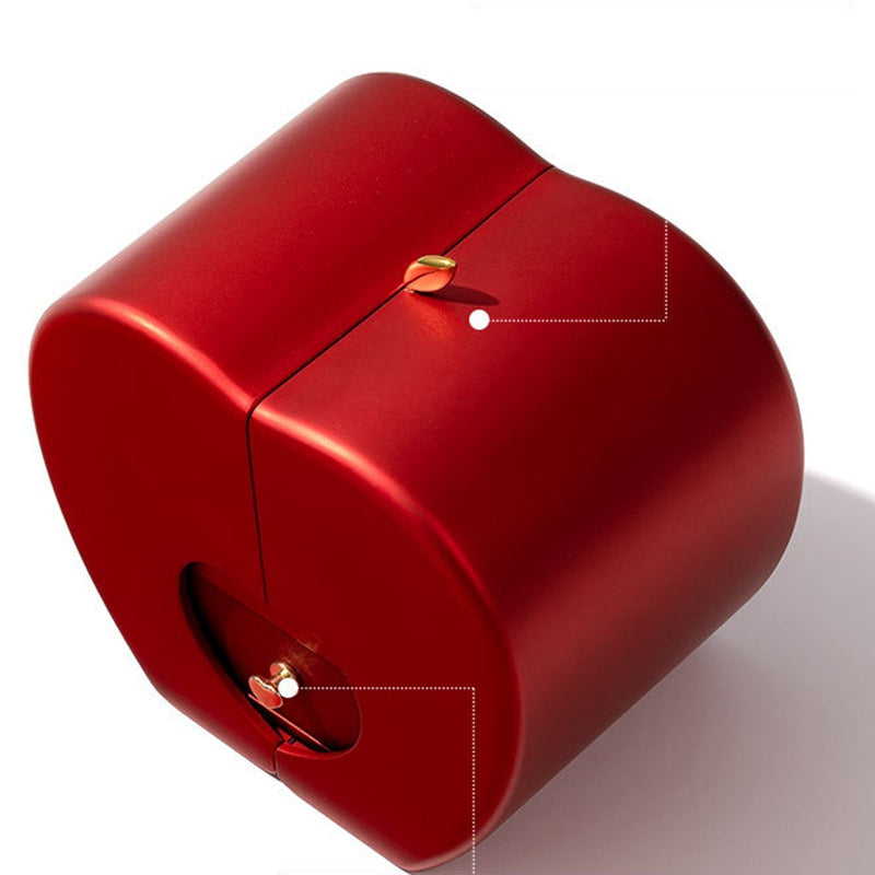 Fashion Jewelry Box Red Apple  Necklace Eternal Rose For Girl Valentine's Day Gifts With Artificial Flower Rose Flower Jewelry Box