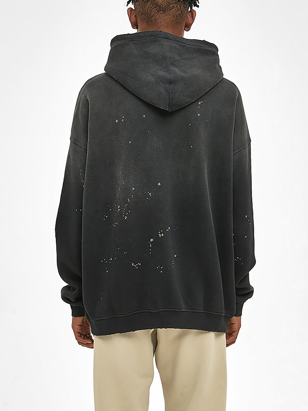 Vintage Washed Frayed Fleece Hoodie – Effortlessly Worn-In Comfort with Timeless Street Style”
